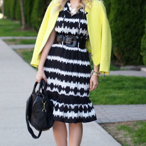 Joe Fresh Black and White Print Halter Dress - Picture 2 of 4
